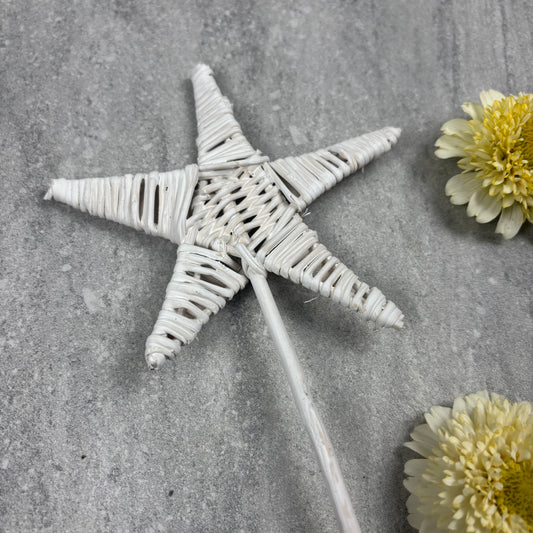 White Wicker Star Pick